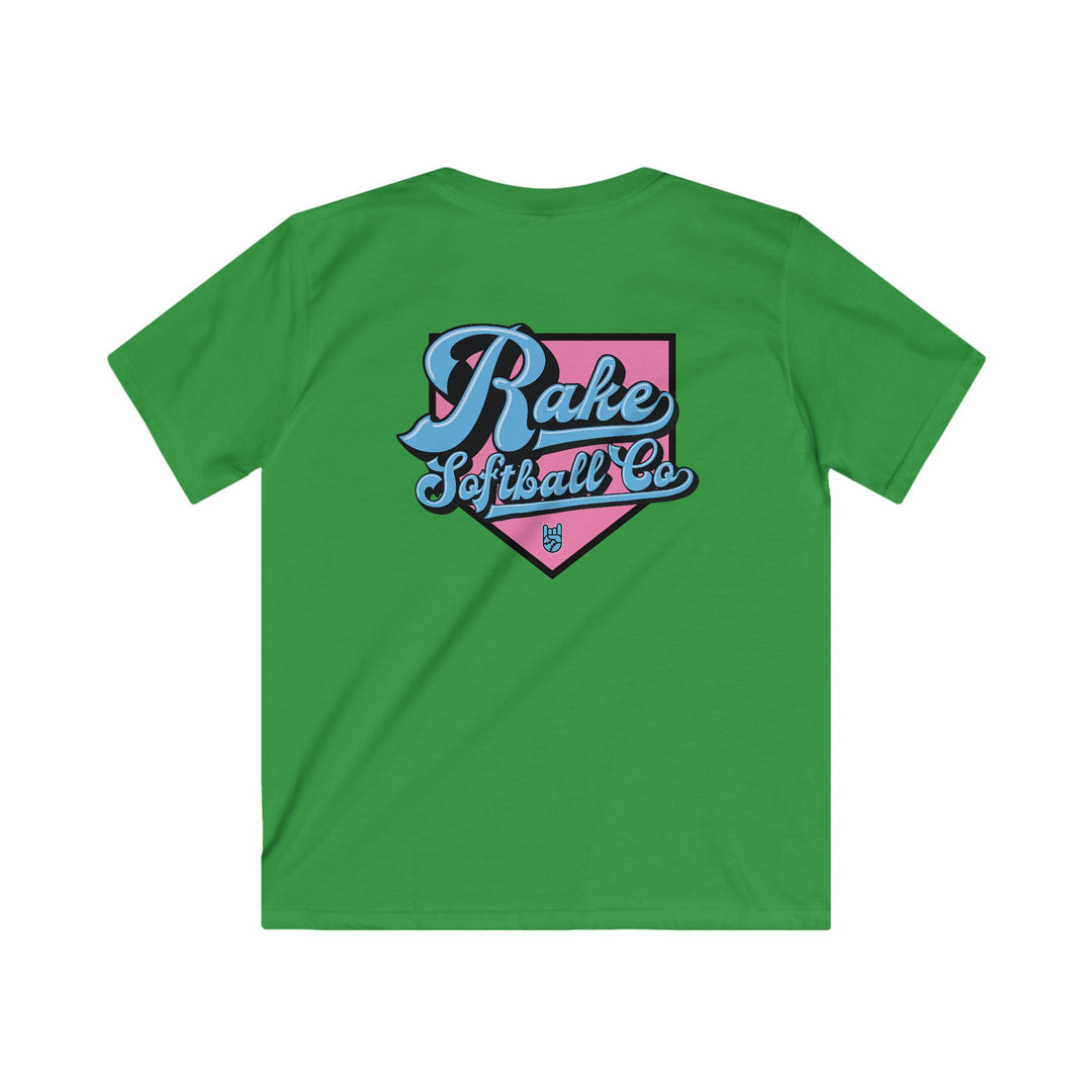 Kids Rake Softball Co. Tee - Rake Baseball Company - RAKE BASEBALL | BASEBALL T-SHIRT | BASEBALL CLOTHING | GOOD VIBES ONLY