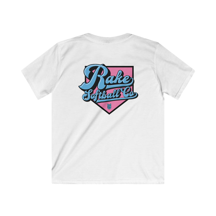 Kids Rake Softball Co. Tee - Rake Baseball Company - RAKE BASEBALL | BASEBALL T-SHIRT | BASEBALL CLOTHING | GOOD VIBES ONLY