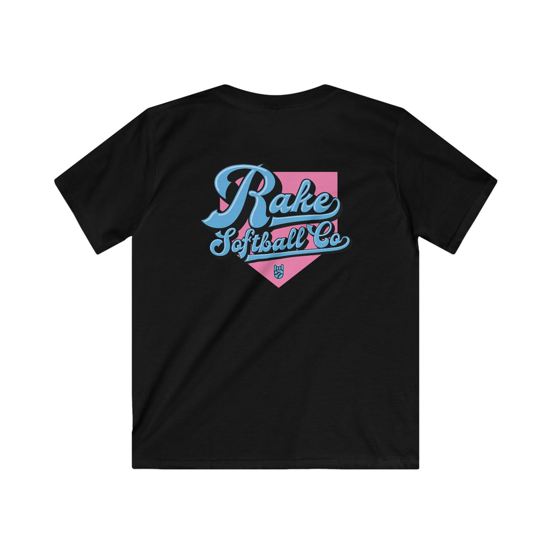 Kids Rake Softball Co. Tee - Rake Baseball Company - RAKE BASEBALL | BASEBALL T-SHIRT | BASEBALL CLOTHING | GOOD VIBES ONLY