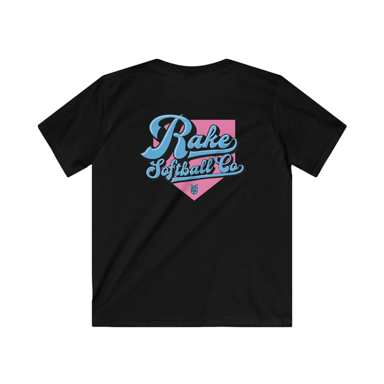 Kids Rake Softball Co. Tee - Rake Baseball Company - RAKE BASEBALL | BASEBALL T-SHIRT | BASEBALL CLOTHING | GOOD VIBES ONLY