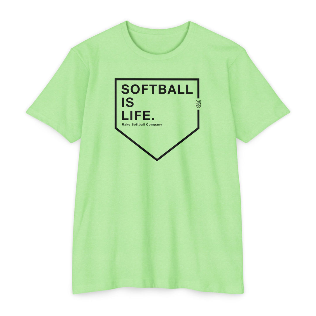 Softball Is Life Tee - Rake Baseball Company - RAKE BASEBALL | BASEBALL T-SHIRT | BASEBALL CLOTHING | GOOD VIBES ONLY
