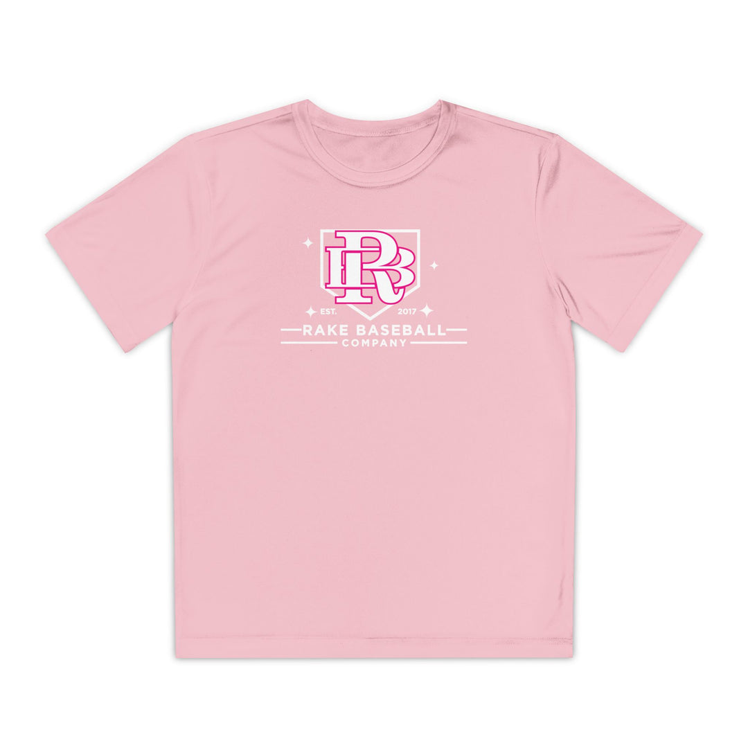 Kids Rake Baseball Homeplate Tee Dry Fit Tee - Rake Baseball Company - RAKE BASEBALL | BASEBALL T-SHIRT | BASEBALL CLOTHING | GOOD VIBES ONLY