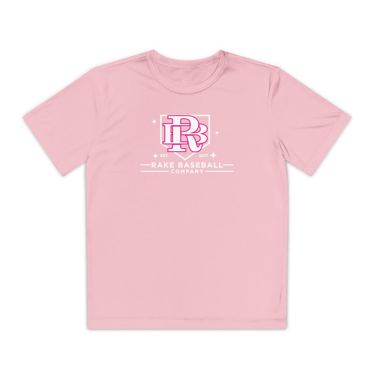 Kids Rake Baseball Homeplate Tee Dry Fit Tee - Rake Baseball Company - RAKE BASEBALL | BASEBALL T-SHIRT | BASEBALL CLOTHING | GOOD VIBES ONLY