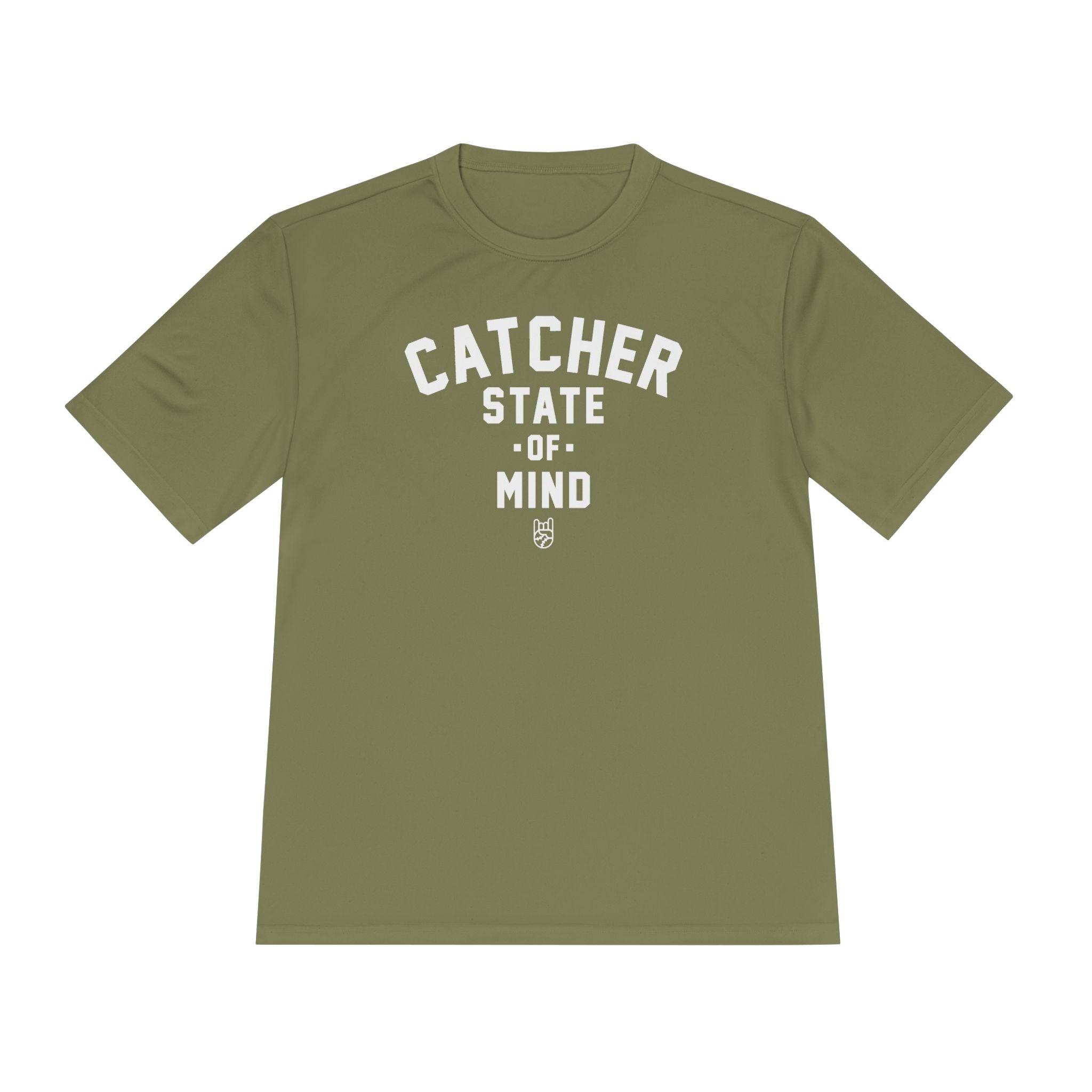 Catcher State Of Mind Dry Fit Tee - Rake Baseball Company - RAKE BASEBALL | BASEBALL T-SHIRT | BASEBALL CLOTHING | GOOD VIBES ONLY