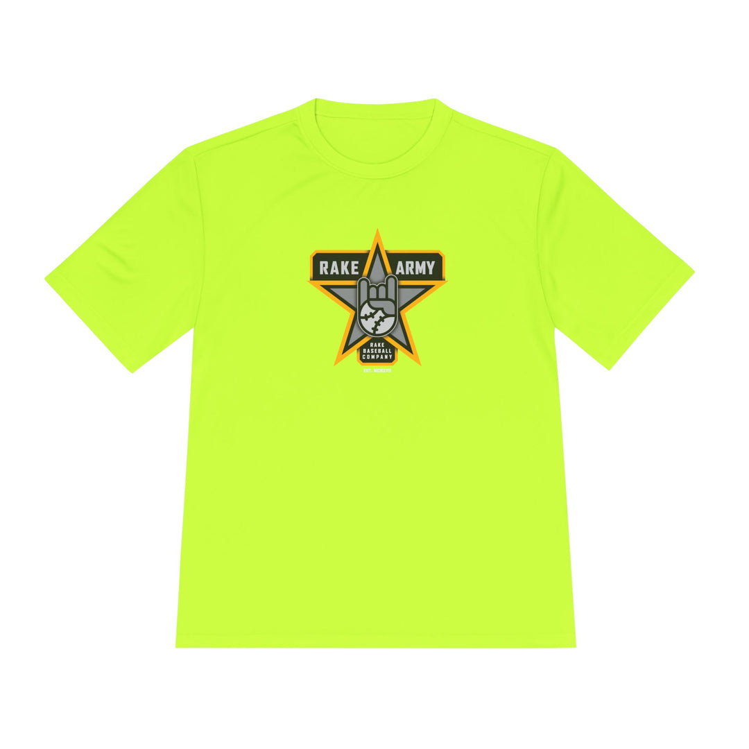 Rake Army Dry Fit Tee - Rake Baseball Company - RAKE BASEBALL | BASEBALL T-SHIRT | BASEBALL CLOTHING | GOOD VIBES ONLY