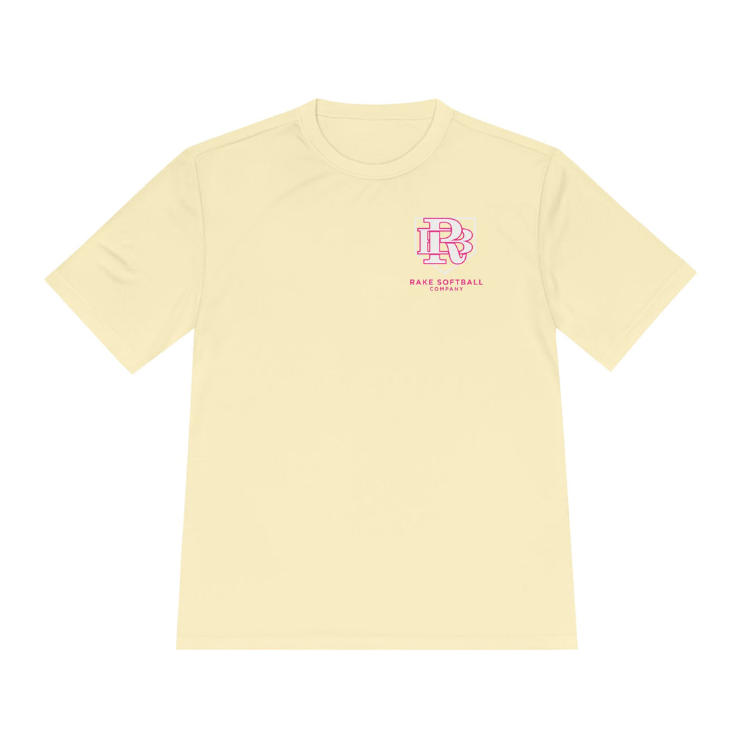 RB Homeplate Softball Dry Fit Tee - Rake Baseball Company - RAKE BASEBALL | BASEBALL T-SHIRT | BASEBALL CLOTHING | GOOD VIBES ONLY