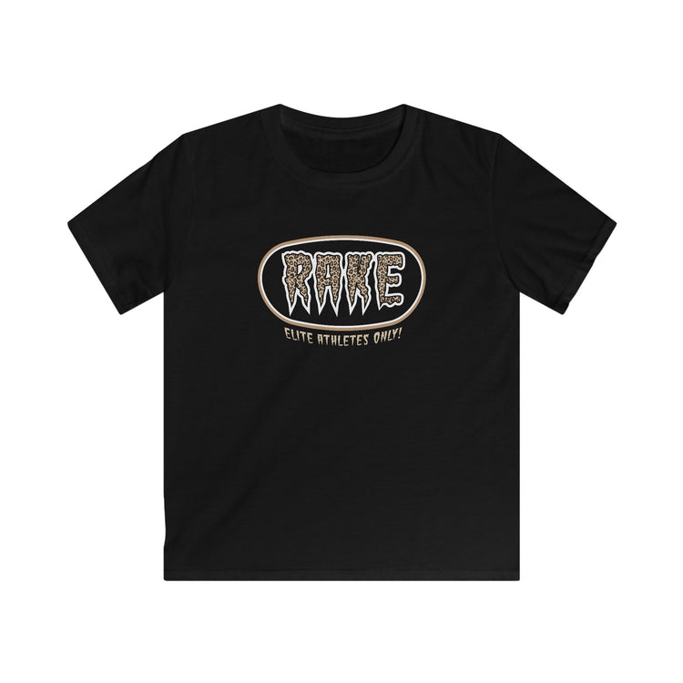 Kids Rake Cheetah Softball Company Tee - Rake Baseball Company - RAKE BASEBALL | BASEBALL T-SHIRT | BASEBALL CLOTHING | GOOD VIBES ONLY