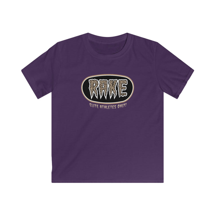 Kids Rake Cheetah Softball Company Tee - Rake Baseball Company - RAKE BASEBALL | BASEBALL T-SHIRT | BASEBALL CLOTHING | GOOD VIBES ONLY