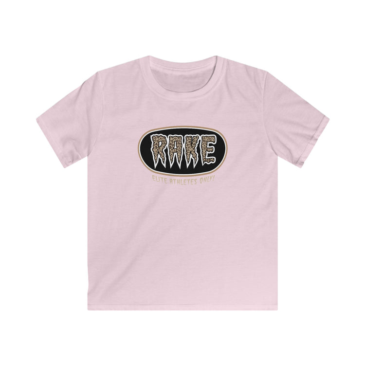 Kids Rake Cheetah Softball Company Tee - Rake Baseball Company - RAKE BASEBALL | BASEBALL T-SHIRT | BASEBALL CLOTHING | GOOD VIBES ONLY