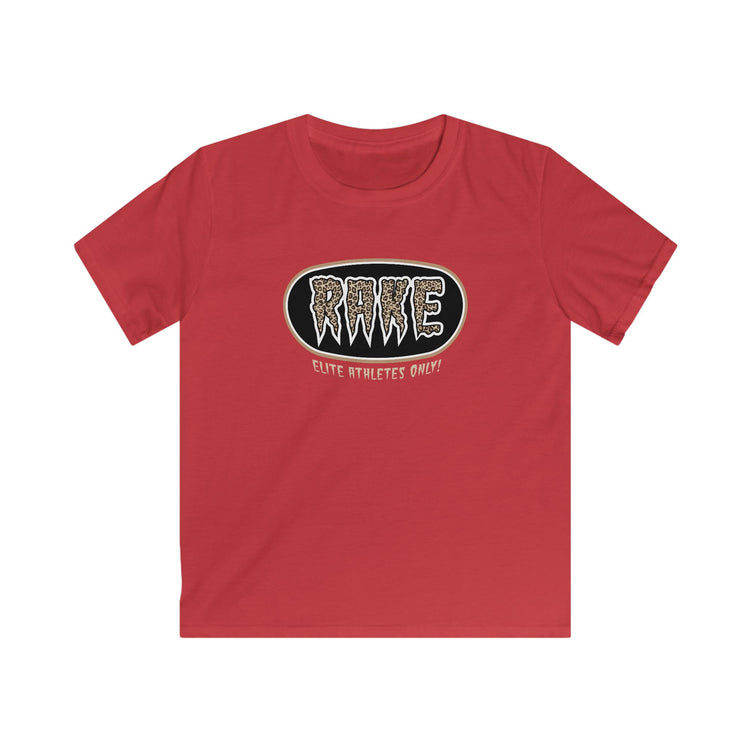 Kids Rake Cheetah Softball Company Tee - Rake Baseball Company - RAKE BASEBALL | BASEBALL T-SHIRT | BASEBALL CLOTHING | GOOD VIBES ONLY