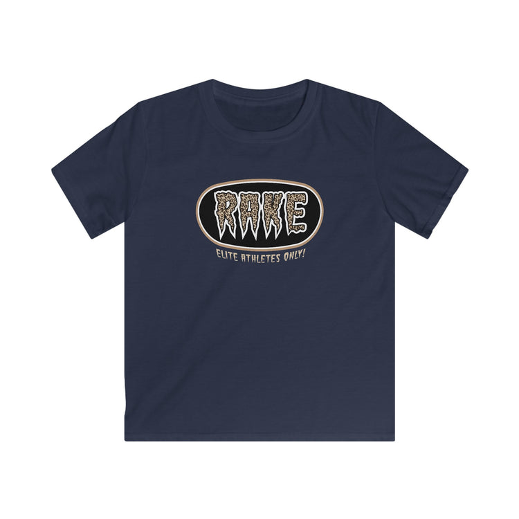 Kids Rake Cheetah Softball Company Tee - Rake Baseball Company - RAKE BASEBALL | BASEBALL T-SHIRT | BASEBALL CLOTHING | GOOD VIBES ONLY