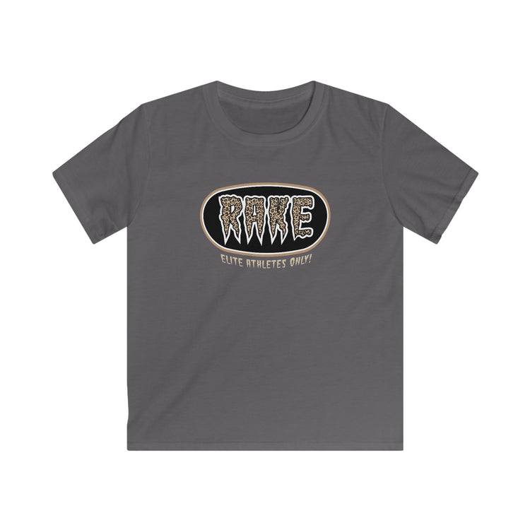Kids Rake Cheetah Softball Company Tee - Rake Baseball Company - RAKE BASEBALL | BASEBALL T-SHIRT | BASEBALL CLOTHING | GOOD VIBES ONLY