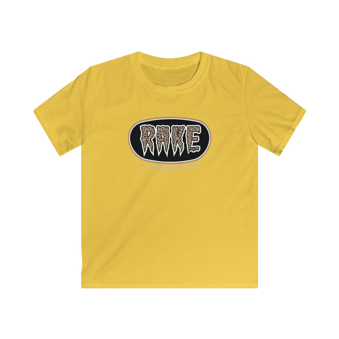 Kids Rake Cheetah Softball Company Tee - Rake Baseball Company - RAKE BASEBALL | BASEBALL T-SHIRT | BASEBALL CLOTHING | GOOD VIBES ONLY