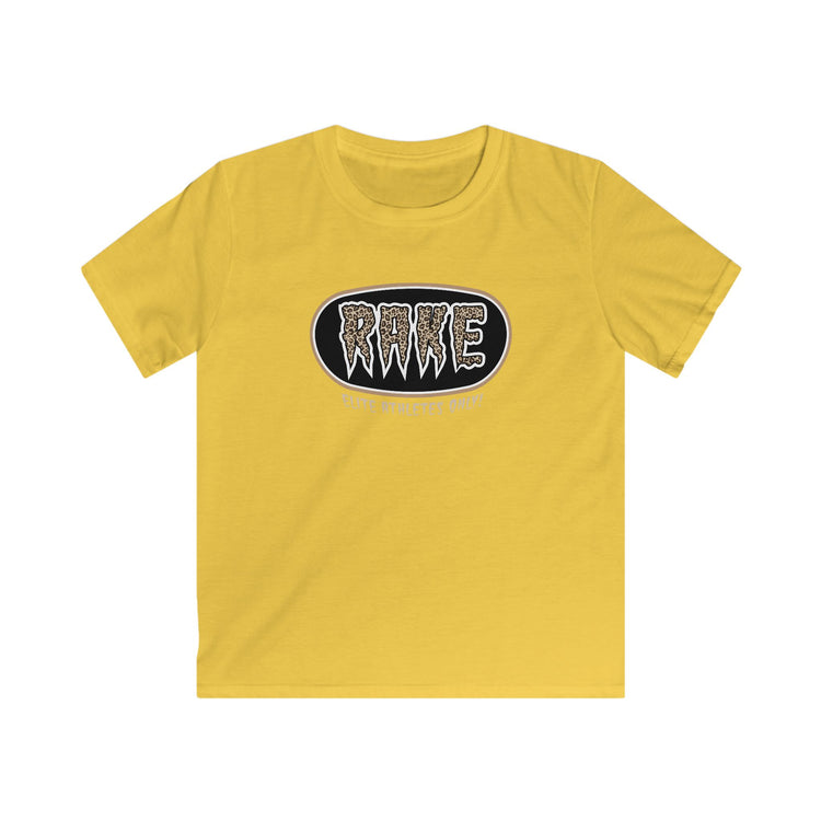 Kids Rake Cheetah Softball Company Tee - Rake Baseball Company - RAKE BASEBALL | BASEBALL T-SHIRT | BASEBALL CLOTHING | GOOD VIBES ONLY