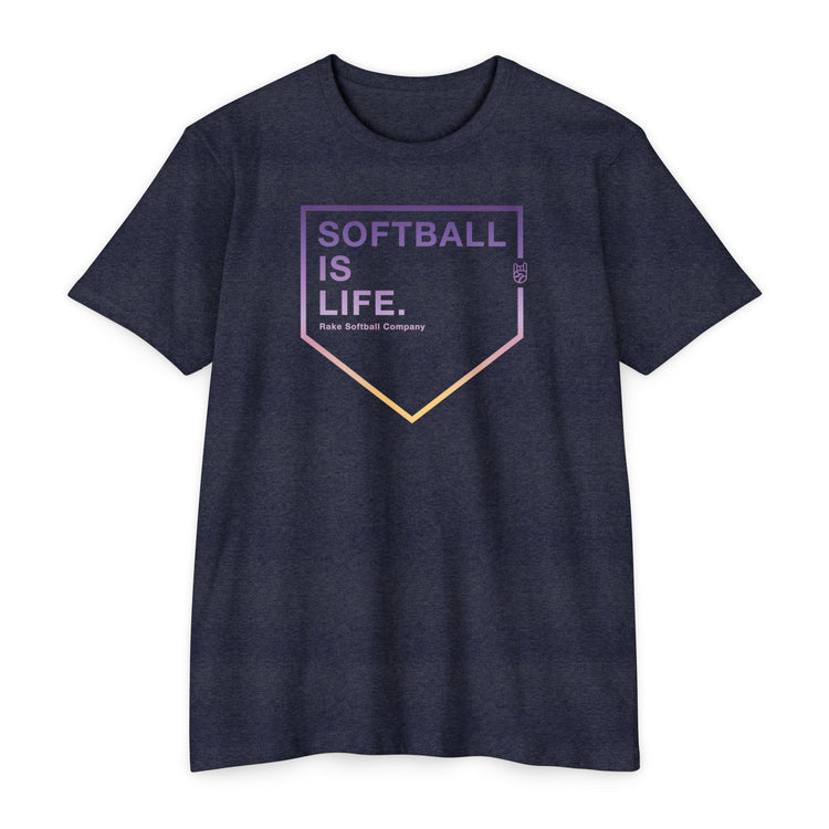 Softball Is Life Tee - Rake Baseball Company - RAKE BASEBALL | BASEBALL T-SHIRT | BASEBALL CLOTHING | GOOD VIBES ONLY