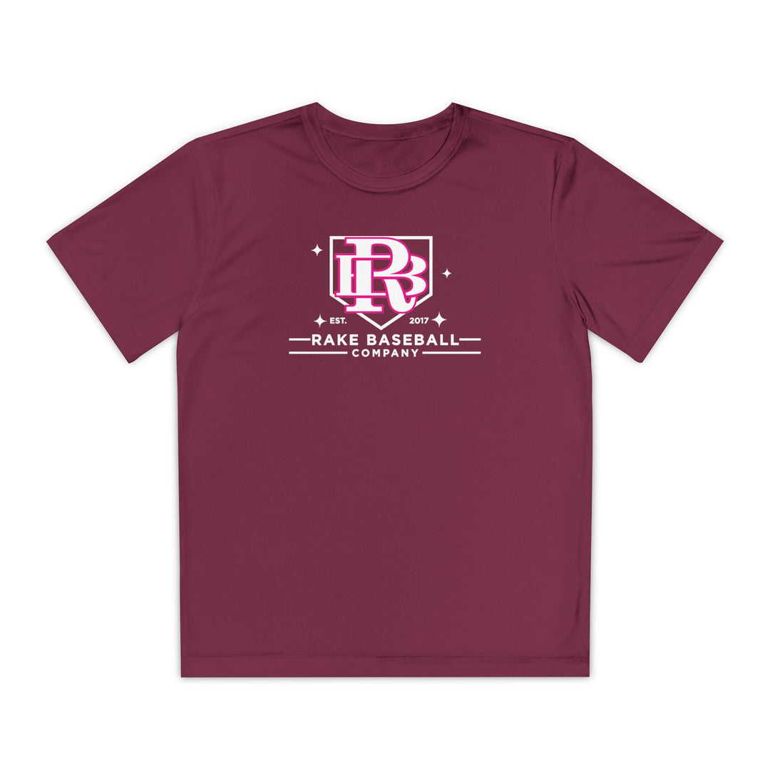 Kids Rake Baseball Homeplate Tee Dry Fit Tee - Rake Baseball Company - RAKE BASEBALL | BASEBALL T-SHIRT | BASEBALL CLOTHING | GOOD VIBES ONLY