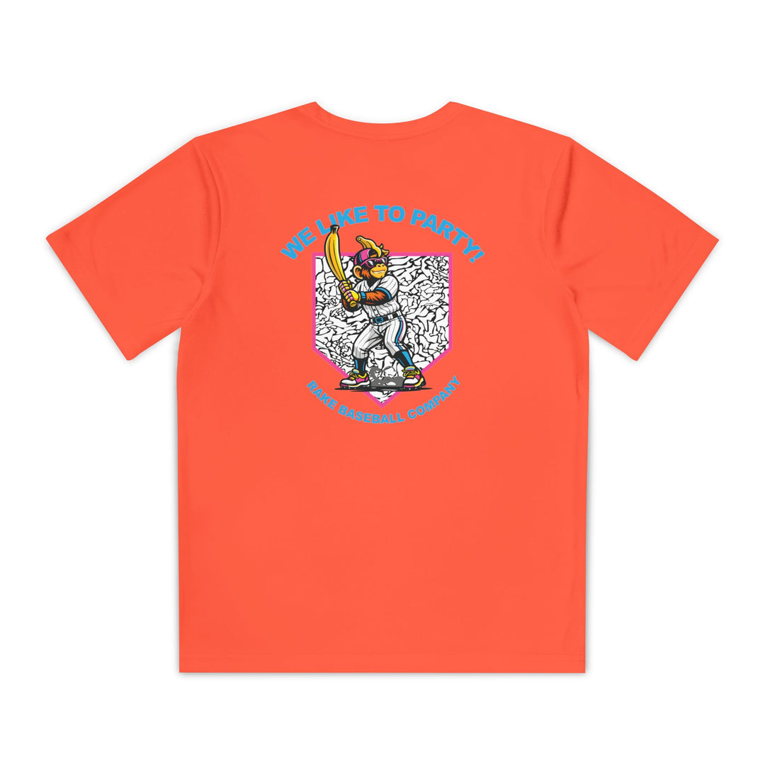 Kids Party Animals Inspired Dry Fit Tee - Rake Baseball Company - RAKE BASEBALL | BASEBALL T-SHIRT | BASEBALL CLOTHING | GOOD VIBES ONLY