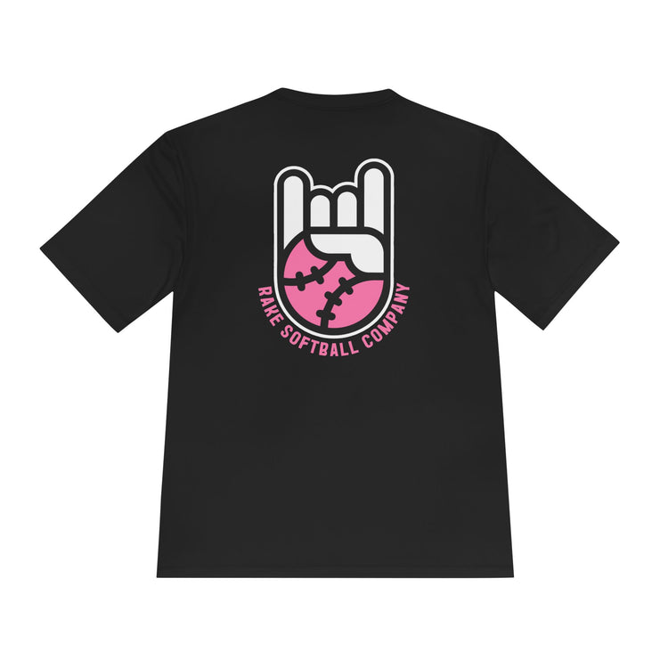 Rake Softball Company Dry Fit Tee - Rake Baseball Company - RAKE BASEBALL | BASEBALL T-SHIRT | BASEBALL CLOTHING | GOOD VIBES ONLY