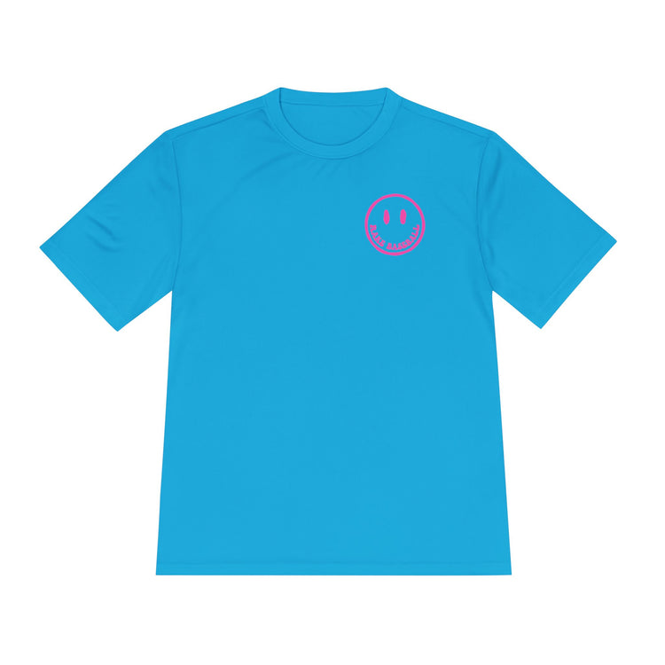 Rake Smile Dry Fit Tee - Rake Baseball Company - RAKE BASEBALL | BASEBALL T-SHIRT | BASEBALL CLOTHING | GOOD VIBES ONLY