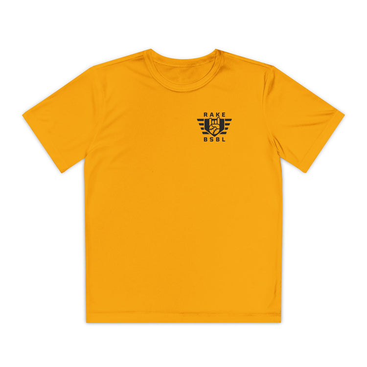 Kids Rake Flag Dry Fit Tee - Rake Baseball Company - RAKE BASEBALL | BASEBALL T-SHIRT | BASEBALL CLOTHING | GOOD VIBES ONLY