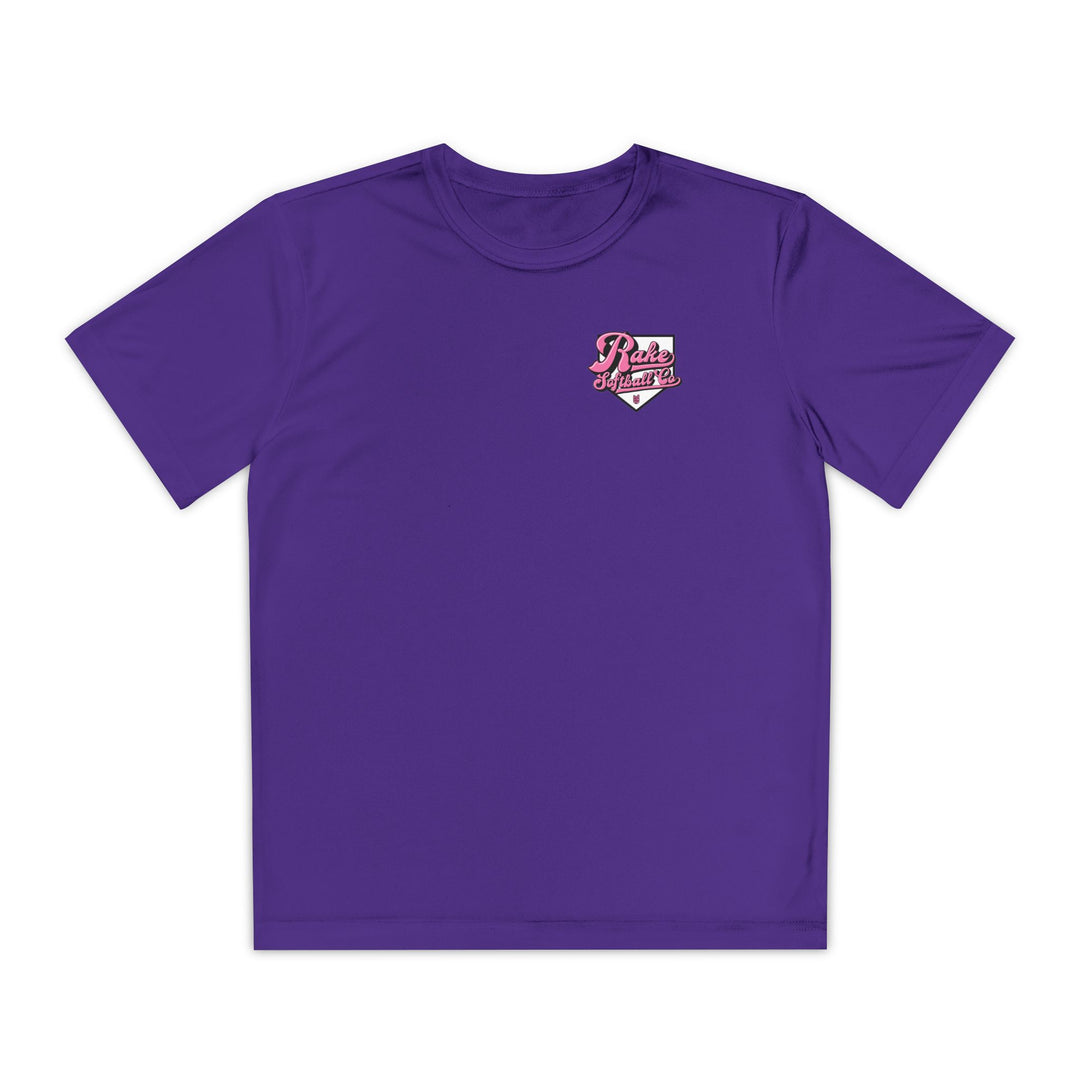 Kids Rake Softball Co. Dry Fit Tee - Rake Baseball Company - RAKE BASEBALL | BASEBALL T-SHIRT | BASEBALL CLOTHING | GOOD VIBES ONLY