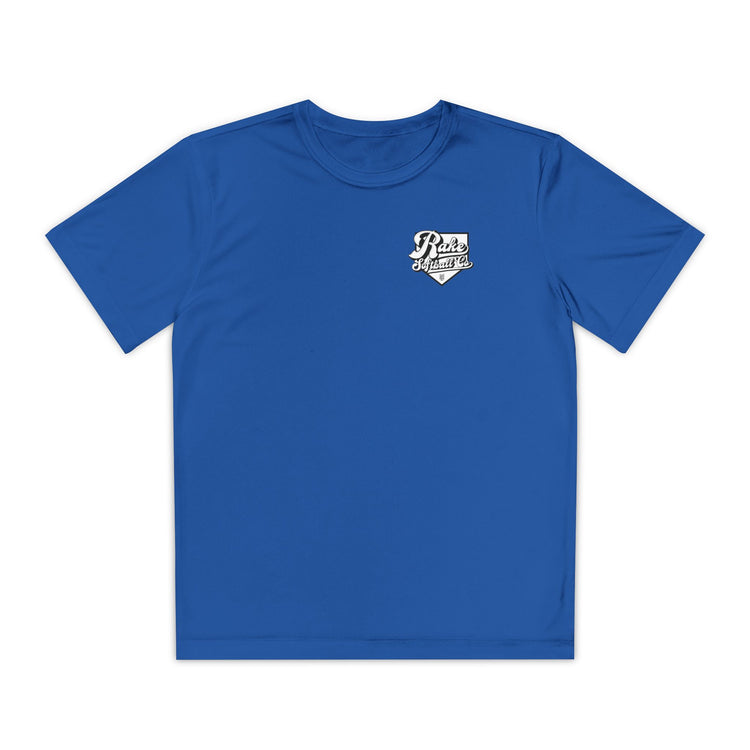 Kids Rake Softball Co. Dry Fit Tee - Rake Baseball Company - RAKE BASEBALL | BASEBALL T-SHIRT | BASEBALL CLOTHING | GOOD VIBES ONLY