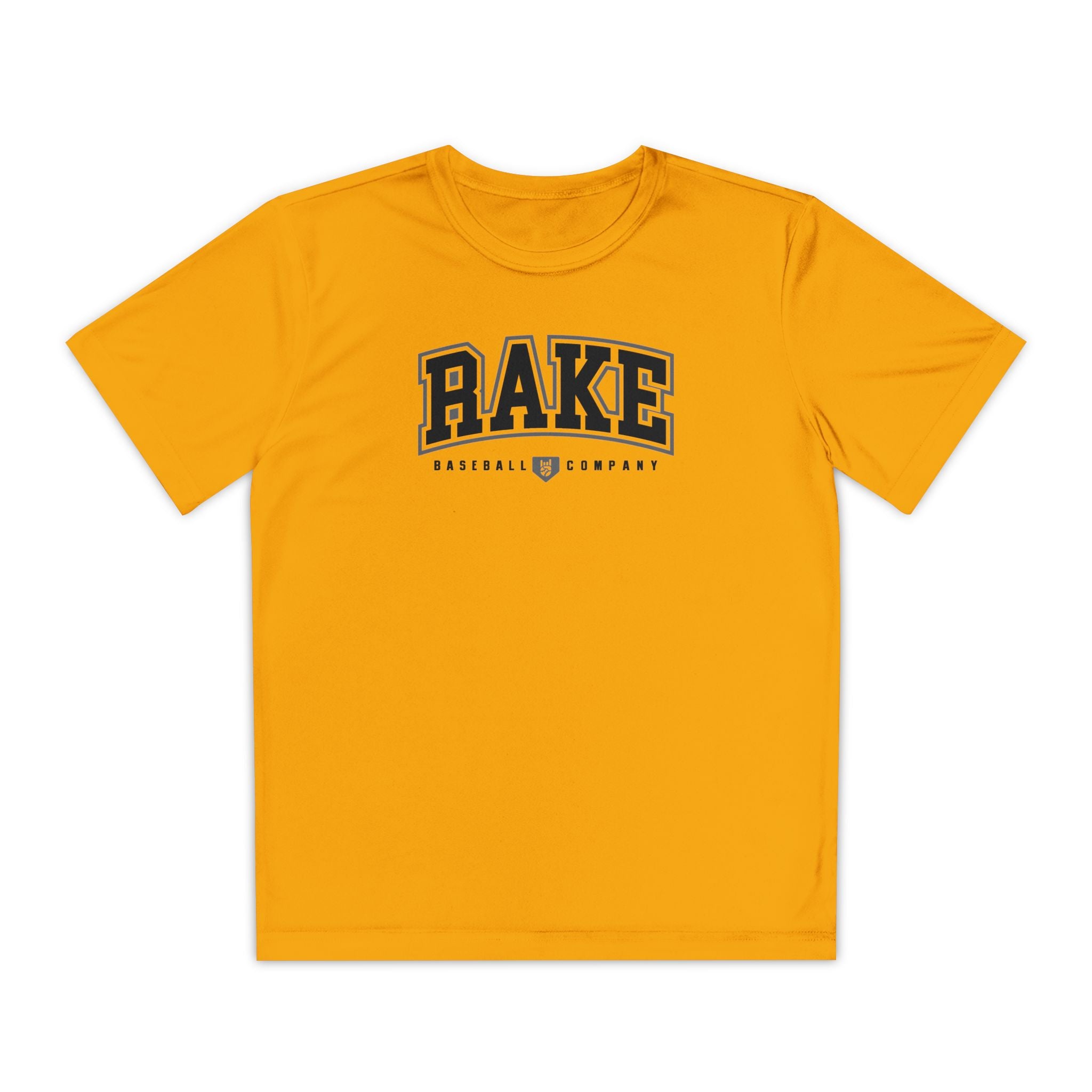 Kids Rake Collegiate Dry Fit Tee - Rake Baseball Company - RAKE BASEBALL | BASEBALL T-SHIRT | BASEBALL CLOTHING | GOOD VIBES ONLY