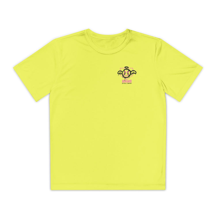 Kids She Angel Drip Softball Dry Fit Tee - Rake Baseball Company - RAKE BASEBALL | BASEBALL T-SHIRT | BASEBALL CLOTHING | GOOD VIBES ONLY