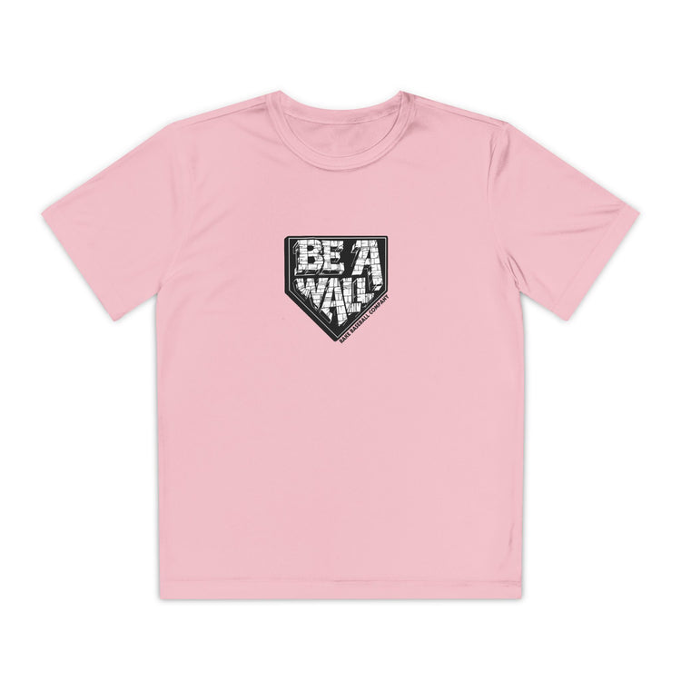 Kids Be A Wall Dry Fit Tee - Rake Baseball Company - RAKE BASEBALL | BASEBALL T-SHIRT | BASEBALL CLOTHING | GOOD VIBES ONLY