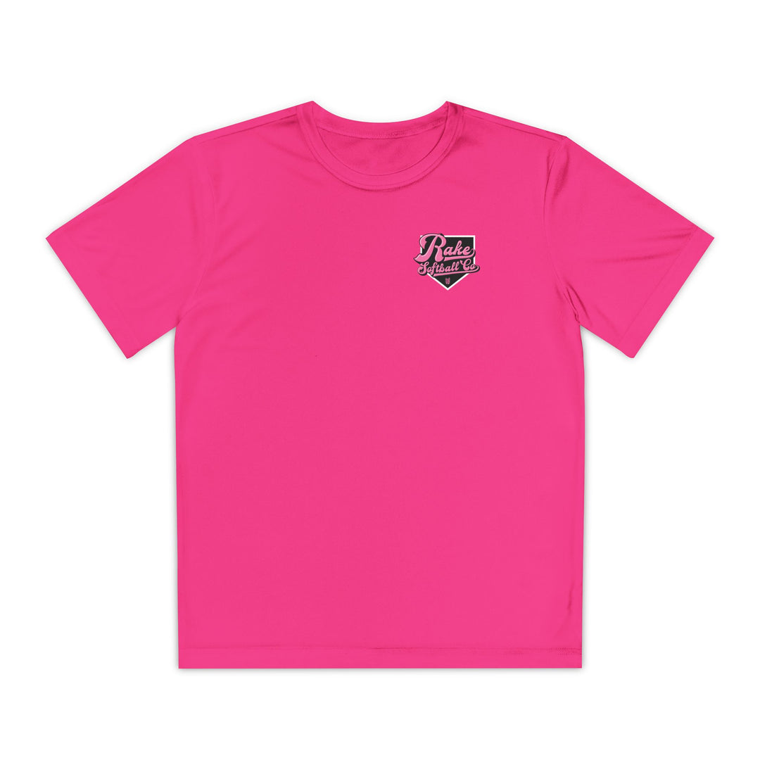 Kids Rake Softball Co. Dry Fit Tee - Rake Baseball Company - RAKE BASEBALL | BASEBALL T-SHIRT | BASEBALL CLOTHING | GOOD VIBES ONLY