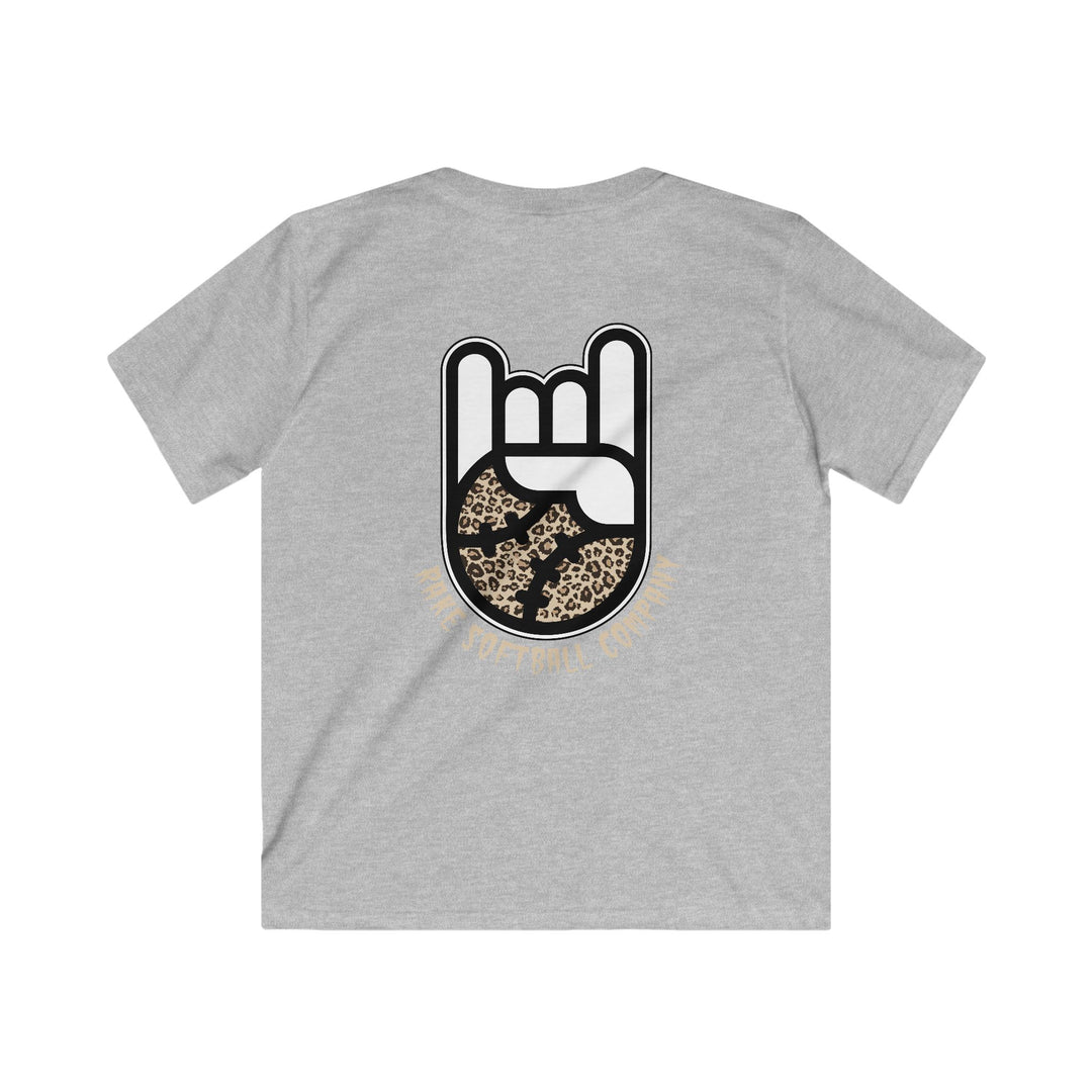 Kids Rake Cheetah Softball Company Tee - Rake Baseball Company - RAKE BASEBALL | BASEBALL T-SHIRT | BASEBALL CLOTHING | GOOD VIBES ONLY