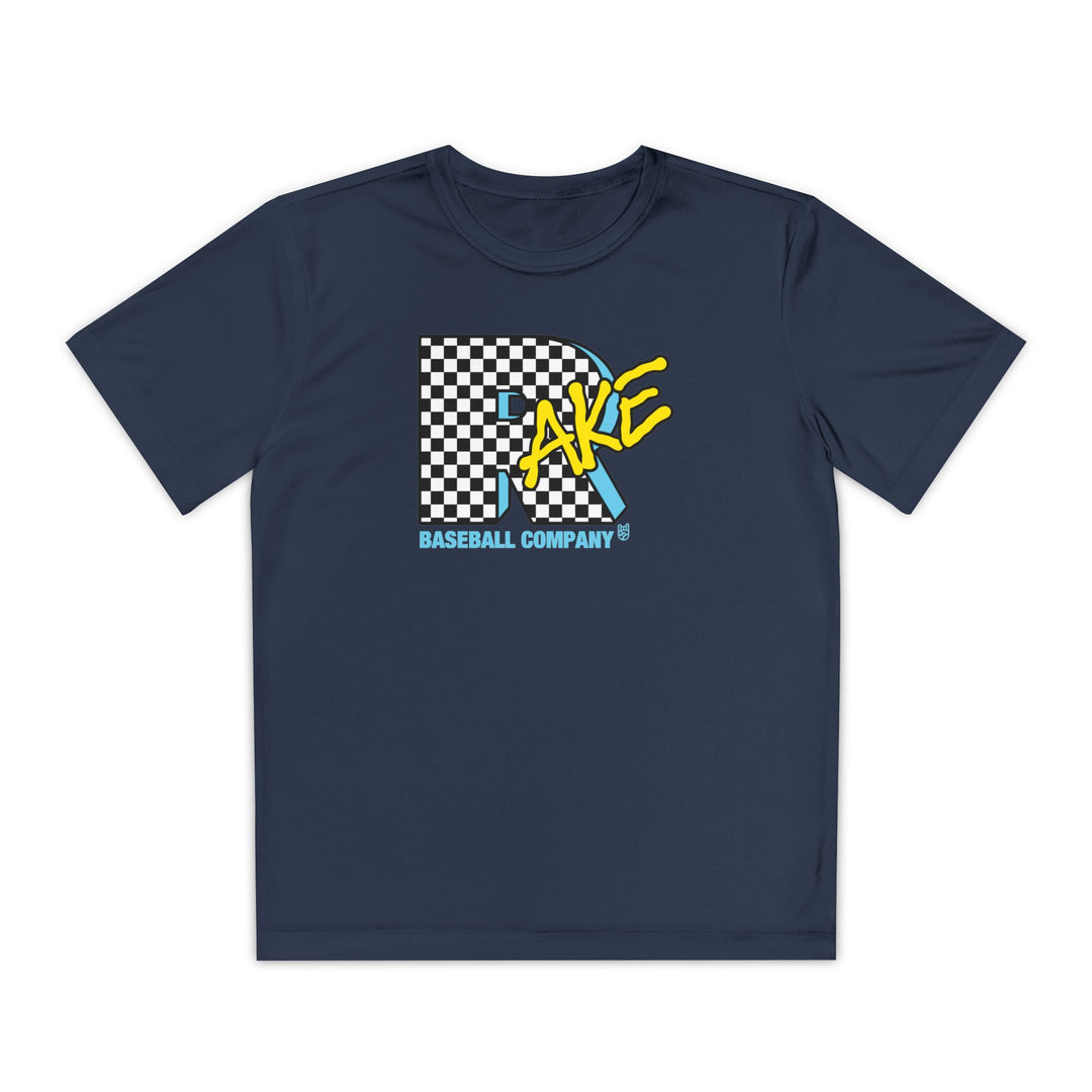 Kids Rake TV Dry Fit Tee - Rake Baseball Company - RAKE BASEBALL | BASEBALL T-SHIRT | BASEBALL CLOTHING | GOOD VIBES ONLY