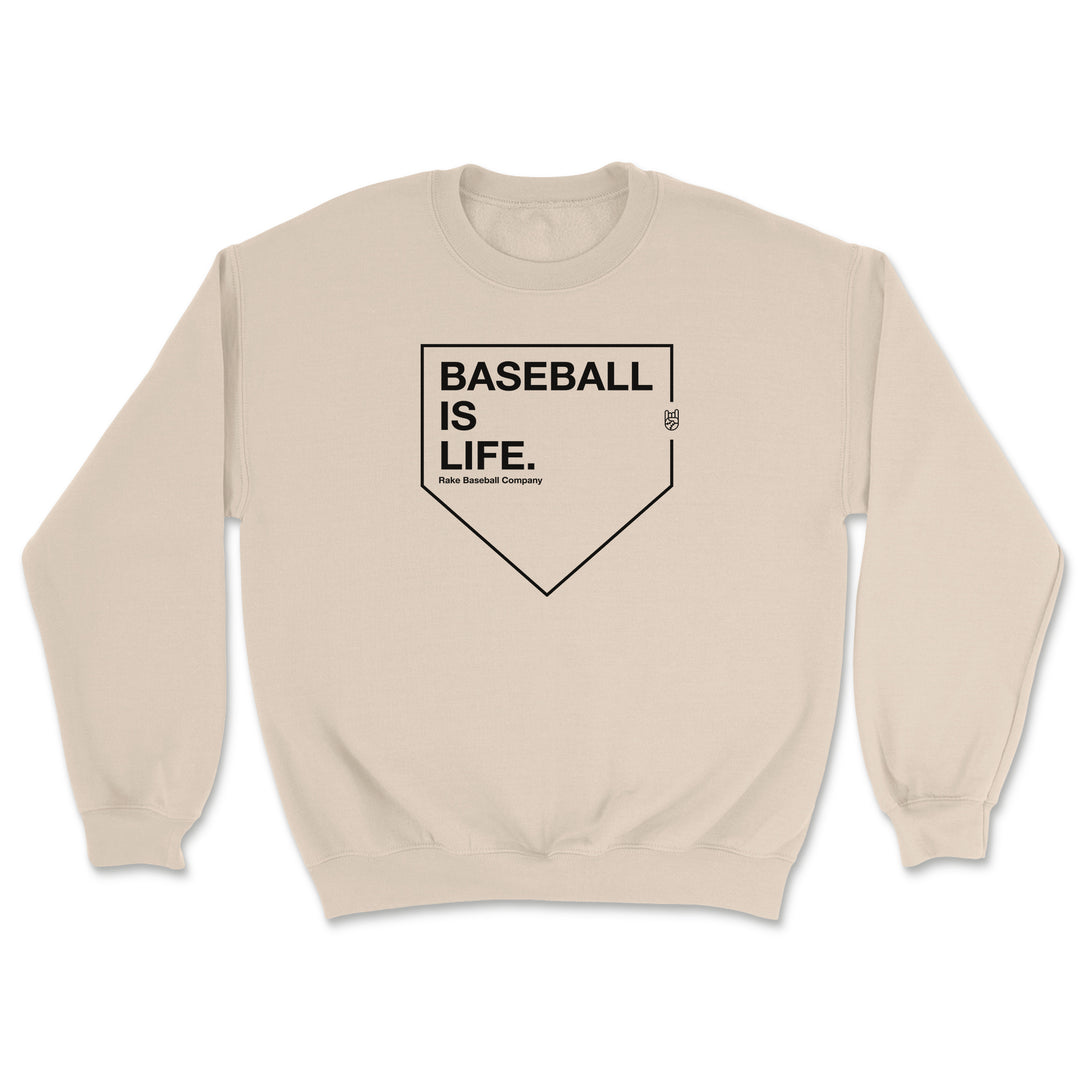 Baseball Is Life Crewneck Sweatshirt