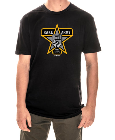 Rake Army Tee - Rake Baseball Company - RAKE BASEBALL | BASEBALL T-SHIRT | BASEBALL CLOTHING | GOOD VIBES ONLY