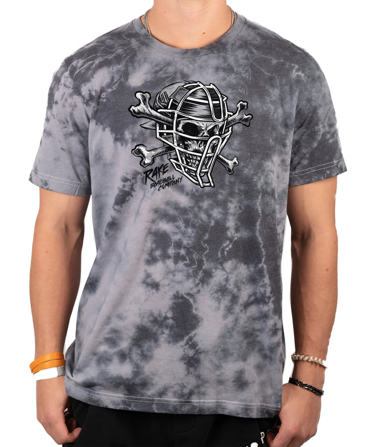 Catcher Skull Tee - Rake Baseball Company - RAKE BASEBALL | BASEBALL T-SHIRT | BASEBALL CLOTHING | GOOD VIBES ONLY