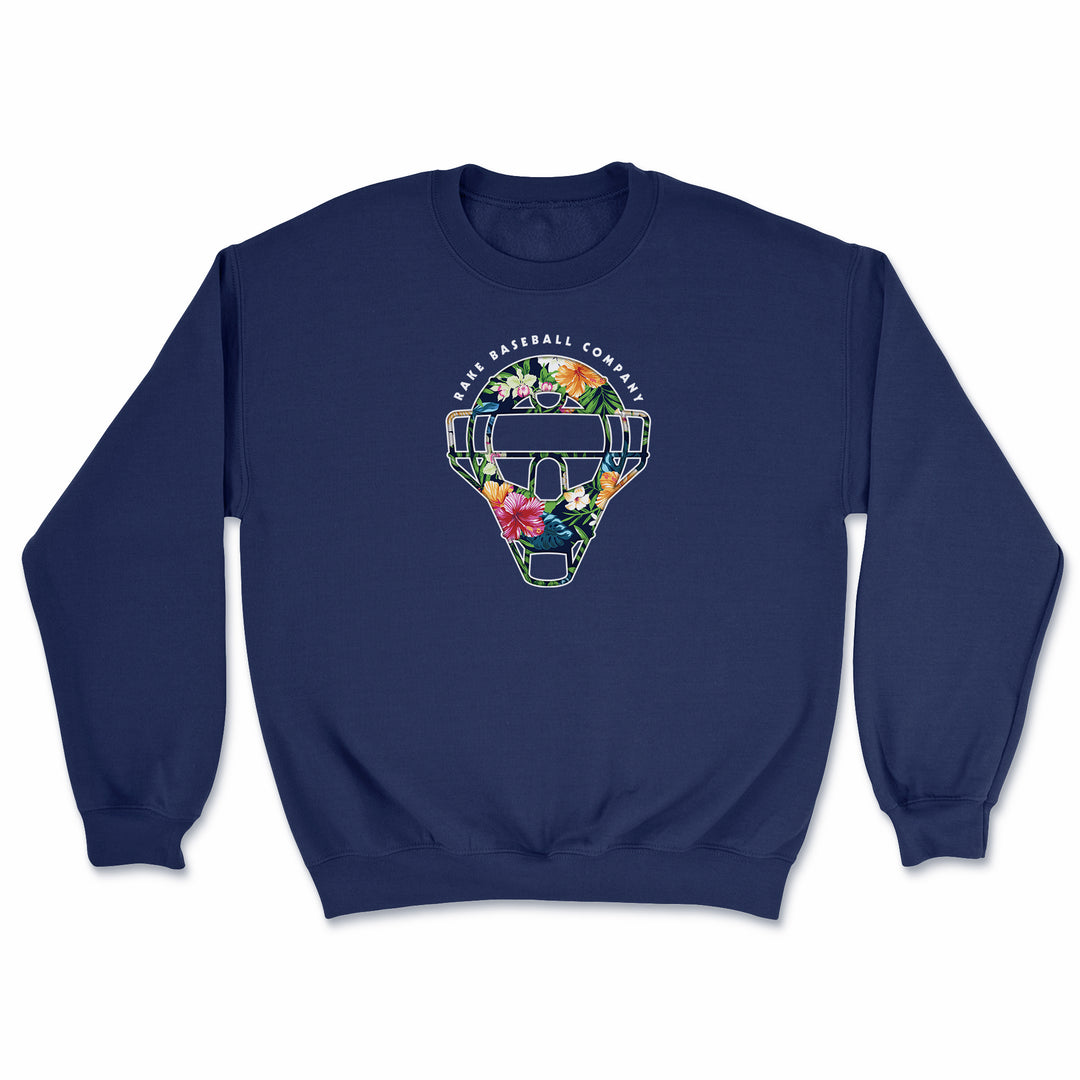 Catcher Mask Floral Crewneck Sweatshirt