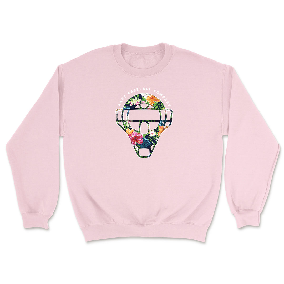 Catcher Mask Floral Crewneck Sweatshirt