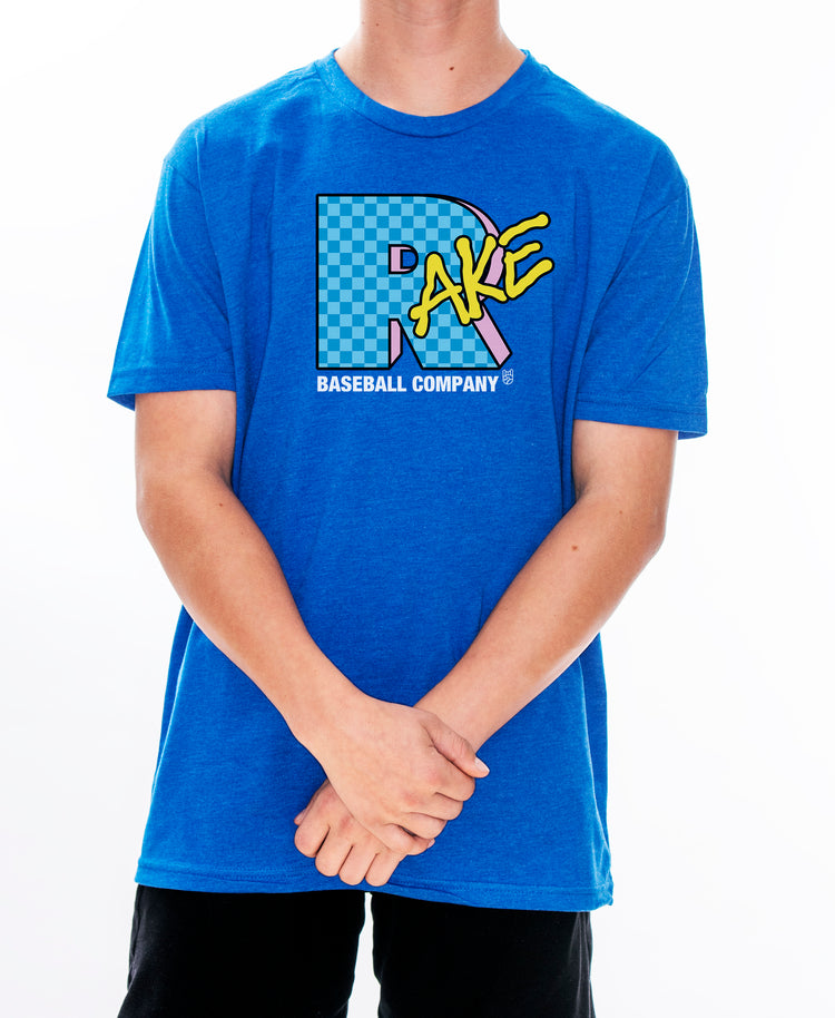 RakeTV Checker Tee - Rake Baseball Company - RAKE BASEBALL | BASEBALL T-SHIRT | BASEBALL CLOTHING | GOOD VIBES ONLY