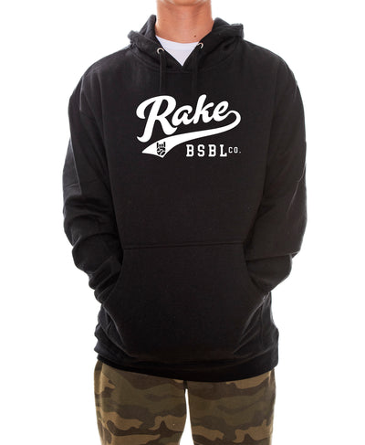 Rake Script Hoodie - Rake Baseball Company - RAKE BASEBALL | BASEBALL T-SHIRT | BASEBALL CLOTHING | GOOD VIBES ONLY