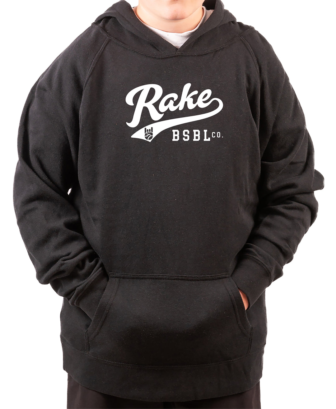 Rake Script Hoodie - Rake Baseball Company - RAKE BASEBALL | BASEBALL T-SHIRT | BASEBALL CLOTHING | GOOD VIBES ONLY