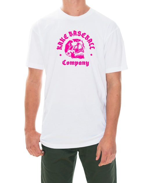 Rake Skull Pink Tee | Rake Baseball Company
