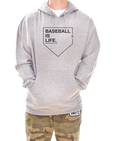 Baseball Is Life Hoodie - Rake Baseball Company - RAKE BASEBALL | BASEBALL T-SHIRT | BASEBALL CLOTHING | GOOD VIBES ONLY