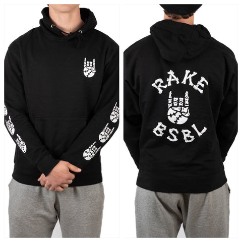 Rake Bsbl Skeleton Hoodie - Rake Baseball Company - RAKE BASEBALL | BASEBALL T-SHIRT | BASEBALL CLOTHING | GOOD VIBES ONLY