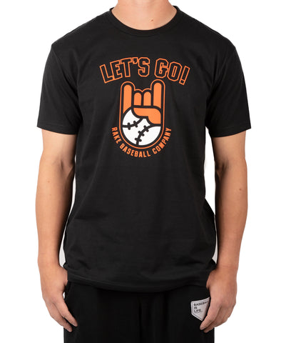 Rock On Let's Go! San Francisco Tee - Rake Baseball Company - RAKE BASEBALL | BASEBALL T-SHIRT | BASEBALL CLOTHING | GOOD VIBES ONLY