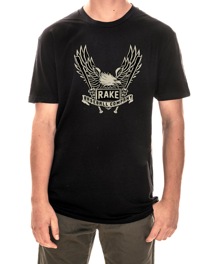 Rake Eagle Tee - Rake Baseball Company - RAKE BASEBALL | BASEBALL T-SHIRT | BASEBALL CLOTHING | GOOD VIBES ONLY