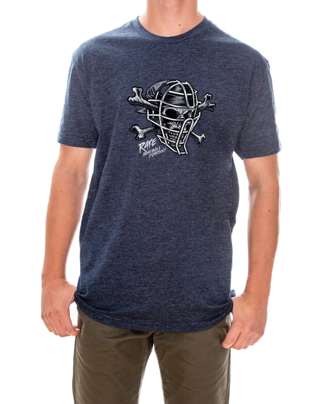 Catcher Skull Tee - Rake Baseball Company - RAKE BASEBALL | BASEBALL T-SHIRT | BASEBALL CLOTHING | GOOD VIBES ONLY