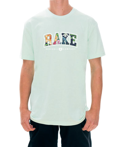 Rake Collegiate Foral Tee - Rake Baseball Company - RAKE BASEBALL | BASEBALL T-SHIRT | BASEBALL CLOTHING | GOOD VIBES ONLY