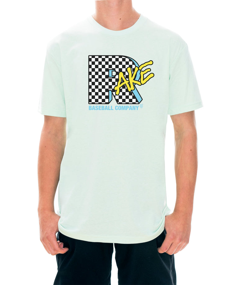 RakeTV Checker Tee - Rake Baseball Company - RAKE BASEBALL | BASEBALL T-SHIRT | BASEBALL CLOTHING | GOOD VIBES ONLY