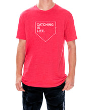Catching Is Life Tee - Rake Baseball Company - RAKE BASEBALL | BASEBALL T-SHIRT | BASEBALL CLOTHING | GOOD VIBES ONLY