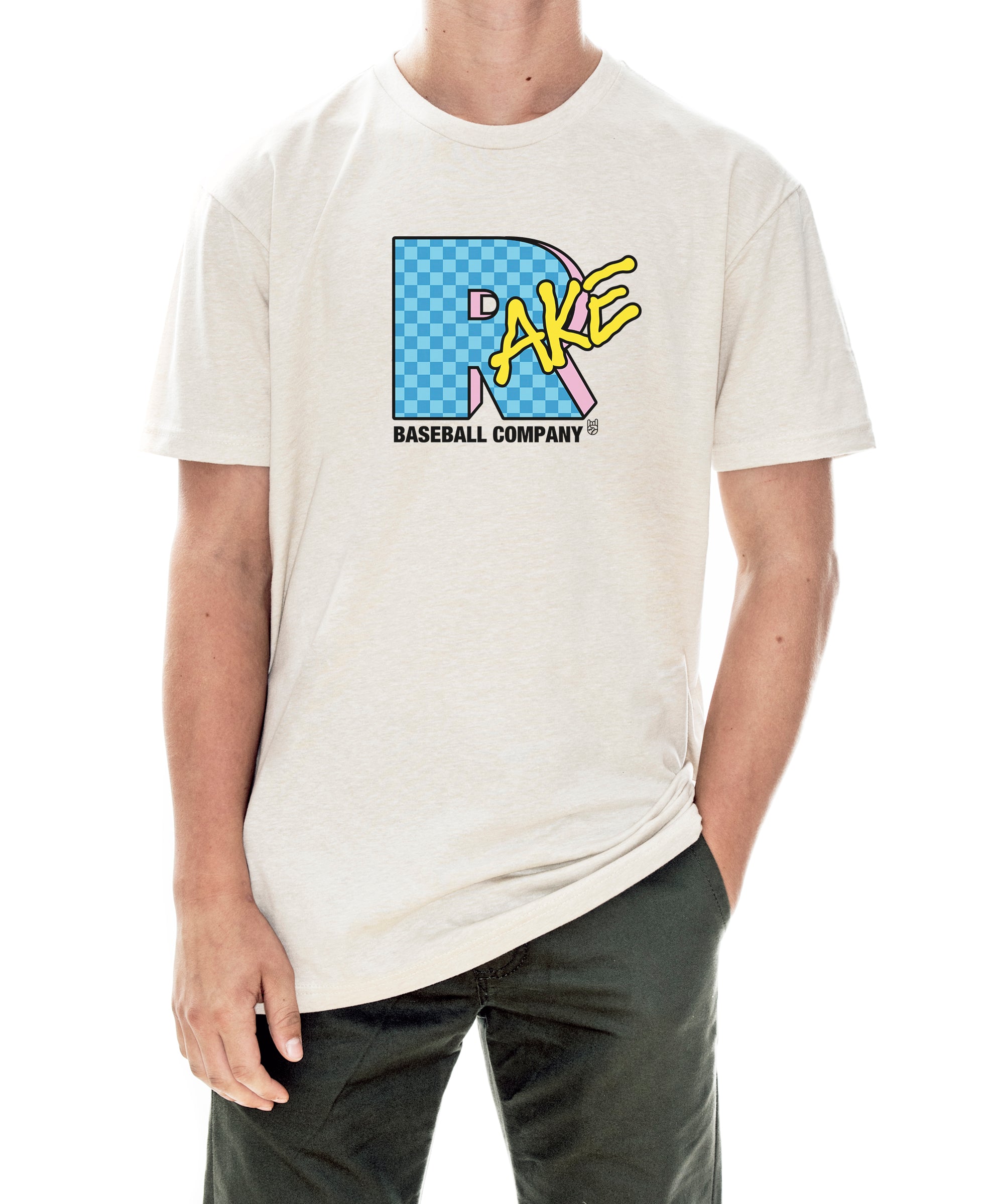 RakeTV Checker Tee - Rake Baseball Company - RAKE BASEBALL | BASEBALL T-SHIRT | BASEBALL CLOTHING | GOOD VIBES ONLY